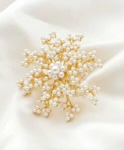Top 10 🧨 Don't AsK Imitation Pearl Clustered Snowflake Brooch For 👩 Women 🎁