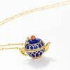 Deals 🔔 Don't AsK Blue Resin & Goldtone Teapot Necklace For 👩 Women 🧨 -Don"t AsK Shop zu104579464 main tm1649685296