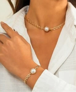 Brand new ✨ Don't AsK Goldtone & Imitation Pearl Necklace Set For 👩 Women ⌛