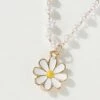 Cheapest 👏 Don't AsK Imitation Pearl & Goldtone Daisy Pendant Necklace For 👩 Women 💯 -Don"t AsK Shop zu105453801 main tm1652212110