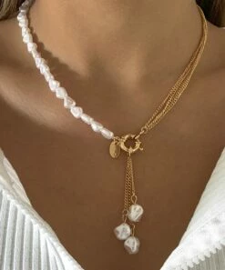 Best Pirce 👍 Don't AsK Imitation Pearl & Goldtone Pendant Necklace For 👩 Women 🥰