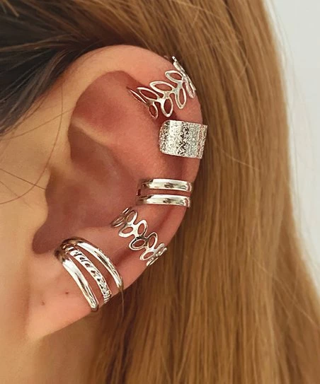 New π Don't AsK Silvertone Leaf Ear Cuff Set For π© Women β¨ 3 New π Don't AsK Silvertone Leaf Ear Cuff Set For π© Women β¨