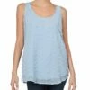 Outlet 👏 Ash Blue Swiss Dot Scoop Neck Sleeveless Curved-Hem Top - 👩 Women For Other 🛒 -Don"t AsK Shop zu107136776 main tm1657128185