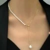 Cheap 🧨 Don't AsK Cultured Pearl & Goldtone Lariat Necklace For 👩 Women 🎁 -Don"t AsK Shop zu107209109 main tm1657318107