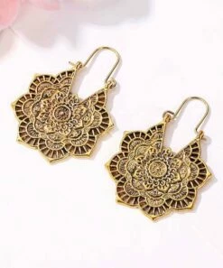 Budget 🎉 Don't AsK Goldtone Mandala Drop Earrings For 👩 Women ✔️ -Don"t AsK Shop zu107218524 alt 1 tm1658169549