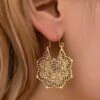 Budget 🎉 Don't AsK Goldtone Mandala Drop Earrings For 👩 Women ✔️ -Don"t AsK Shop zu107218524 main tm1658169549