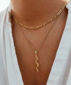 Top 10 🎉 Don't AsK Goldtone Dainty Snake Layered Necklace For 👩 Women ❤️