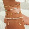 Cheap 🤩 Don't AsK Goldtone & Blue Celestial Anklet Set For 👩 Women 🧨 -Don"t AsK Shop zu107276259 main tm1658338871