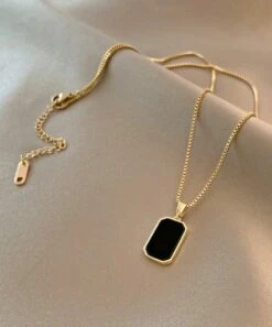 Best deal 😉 Don't AsK Black & Goldtone Prism Pendant Necklace For 👩 Women 🔥 -Don"t AsK Shop zu107276880 alt 2 tm1659099608