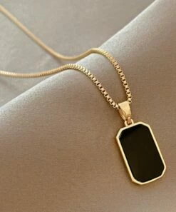 Best deal 😉 Don't AsK Black & Goldtone Prism Pendant Necklace For 👩 Women 🔥