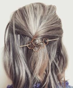 Hot Sale ✔️ Don't AsK Goldtone Honeycomb & Bee Hair Pin For 👩 Women 😀