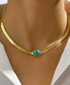 Promo 😍 Don't AsK Teal & Goldtone Heart Necklace For 👩 Women ✔️