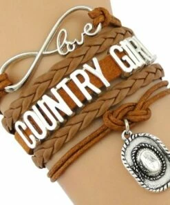 Brand new 🎉 Don't AsK Brown & Silvertone 'Country Girl' Braided Bracelet For 👩 Women ✔️