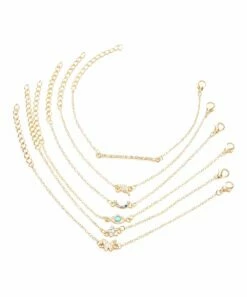 Coupon 😍 Don't AsK Crystal & Goldtone Dainty Bracelet Set For 👩 Women ❤️ -Don"t AsK Shop zu107849764 alt 1 tm1660071004