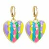 New ❤️ Don't AsK Purple & Yellow Heart Drop Earrings For 👩 Women 🎉 -Don"t AsK Shop zu107849973 main tm1660159916