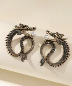 Cheapest 🔔 Don't AsK Imitation Pearl Dragon Drop Earrings For 👩 Women 🌟