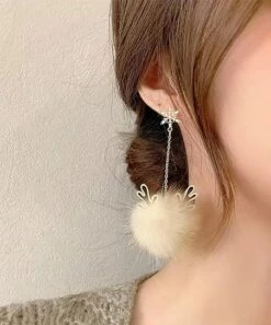 Best reviews of ✨ Don't AsK Ivory & Goldtone Snowflake & Deer Pom-Pom Drop Earrings For 👩 Women 👏