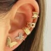 Cheapest ✔️ Don't AsK Crystal & Goldtone Butterfly Ear Cuff Stud Earrings Set For 👩 Women ✨ -Don"t AsK Shop zu107914218 main tm1661376862