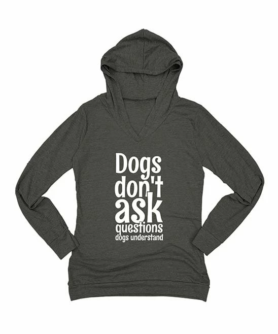 Buy βοΈ CherryLoom Heather Charcoal 'Dogs Don't Ask Questions' Lightweight Hoodie - π© Women, Juniors & Plus For π© Womens Plus π 3 Buy βοΈ CherryLoom Heather Charcoal 'Dogs Don't Ask Questions' Lightweight Hoodie - π© Women, Juniors & Plus For π© Womens Plus π