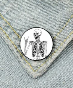 Best Pirce ⭐ Don't AsK White Rock On Skeleton Pin For 👩 Women 🤩