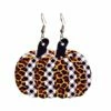 Coupon 🧨 Don't AsK Orange & White Leopard Plaid Pumpkin Drop Earrings For 👩 Women 🛒 -Don"t AsK Shop zu108519286 main tm1664409521