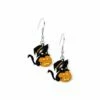 Best Pirce 🧨 Don't AsK Black & Orange Cat & Jack-o'-Lantern Drop Earrings For 👩 Women 🔥 -Don"t AsK Shop zu108523349 main tm1662140584