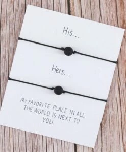 Budget 🎁 Don't AsK Onyx & Black Adjustable Bracelet Set For 👩 Women 😀