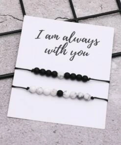 Deals 🤩 Don't AsK Onyx & Howlite Beaded Adjustable Bracelet Set For 👩 Women 👍