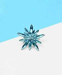 Best reviews of 🛒 Don't AsK Blue Crystal & Silvertone Snowflake Brooch For 👩 Women 🛒