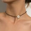 Top 10 ❤️ Don't AsK Black Crystal & Goldtone Beaded Daisy-Toggle Choker For 👩 Women 👍