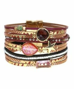 Promo 👍 Don't AsK Pink & Goldtone Layered Bracelet For 👩 Women 😉