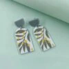 Deals 🥰 Don't AsK Gray & Yellow Leaves Drop Earrings For 👩 Women ❤️ -Don"t AsK Shop zu110812803 main tm1669412880