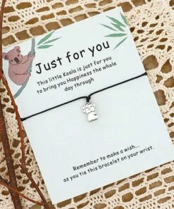 Wholesale 👍 Don't AsK Black & White Koala Charm Bracelet For 👩 Women 🥰