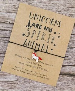 Outlet ✨ Don't AsK Black & White Unicorn Charm Bracelet For 👩 Women 👍