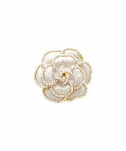 Brand new ❤️ Don't AsK White & Imitation Pearl Rose Brooch For 👩 Women ✔️