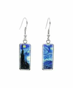 Cheap ⌛ Don't AsK Blue & Black Starry Night Drop Earrings For Other 🤩