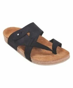 Cheap 🤩 Comfortfüße Black Anke Leather 🩴 Sandal - 👩 Women 💯