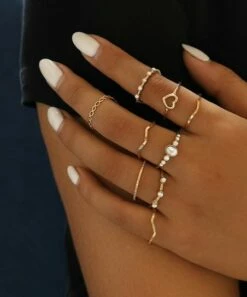 Brand new ✨ Don't AsK Goldtone Minimalist Stackable Ring Set For 👩 Women 🎉