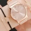 Flash Sale 👏 Don't AsK Rose Goldtone Heart Mesh-Strap ⌚ Watch & Bracelet Set For 👩 Women 🧨 -Don"t AsK Shop zu86255789 main tm1588193501