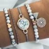 Hot Sale β Don't AsK Howlite & Rose Goldtone Beaded Bracelet Set For π© Women π 2 Hot Sale β Don't AsK Howlite & Rose Goldtone Beaded Bracelet Set For π© Women π -Don"t AsK Shop zu87673080 main tm1593547780