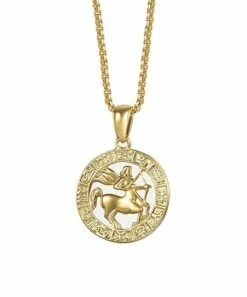 Buy 🔥 Don't AsK Goldtone Sagittarius Zodiac Sign Pendant Necklace For 👩 Women 👍
