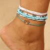 Outlet ✨ Don't AsK Teal & Goldtone Wave Charm Beaded Anklet Set For 👩 Women 😍 -Don"t AsK Shop zu88493247 main tm1596833638