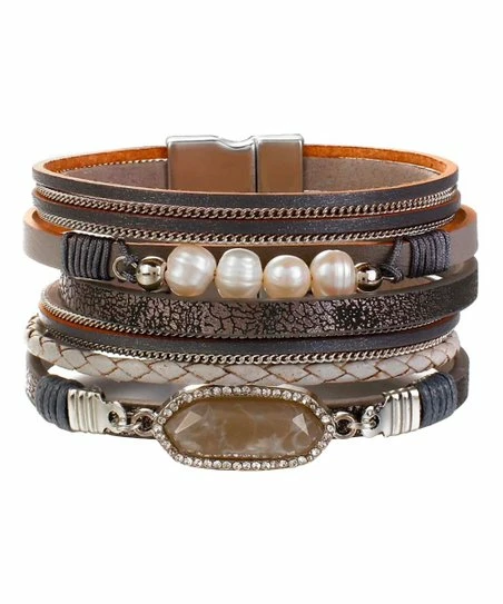 Flash Sale π Don't AsK Freshwater Pearl & Faux Leather Layered Bracelet For π© Women β¨ 3 Flash Sale π Don't AsK Freshwater Pearl & Faux Leather Layered Bracelet For π© Women β¨