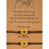 Outlet 👍 Don't AsK Yellow & Black Sunflower 'One For You & One For Me' Bracelet Set For 👩 Women 🥰