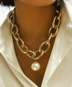 Best reviews of 🔥 Don't AsK Imitation Pearl & Goldtone Cable Chain Necklace For 👩 Women 🛒