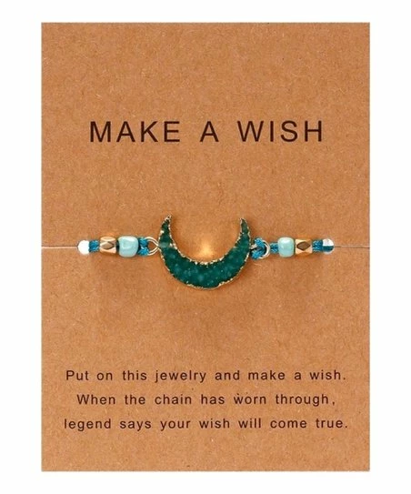 Best Pirce π― Don't AsK Teal Crystal & Goldtone 'Make A Wish' Moon Beaded Bracelet For π© Women π 3 Best Pirce π― Don't AsK Teal Crystal & Goldtone 'Make A Wish' Moon Beaded Bracelet For π© Women π