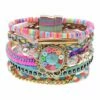 Cheap 🤩 Don't AsK Pink & Green Multicolored Beaded Layered Bracelet For 👩 Women 😀 -Don"t AsK Shop zu94978994 main tm1619136471