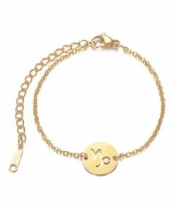 Brand new 🤩 Don't AsK 18k Gold-Plated Round Cutout Capricorn Bracelet For Other 🎉