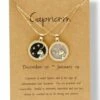 Hot Sale 💯 Don't AsK Crystal & 18k Gold-Plated Capricorn Round Pendant Necklace Set For Other 🥰 -Don"t AsK Shop zu95648141 main tm1665495072