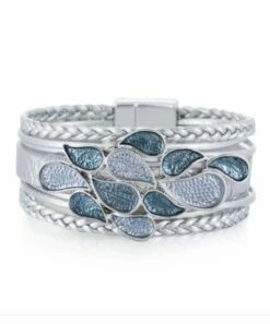 Best reviews of ⌛ Don't AsK Blue & Silvertone Water Drop Magnetic Bracelet For 👩 Women 🤩